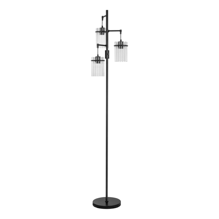 Lámpara de pie 3xE27/60W/230V negro/transparente