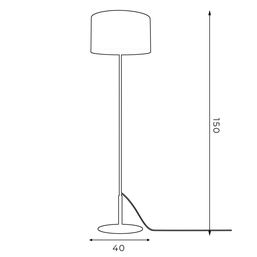 Lámpara de pie ARDEN 1xE27/60W/230V negra/blanca