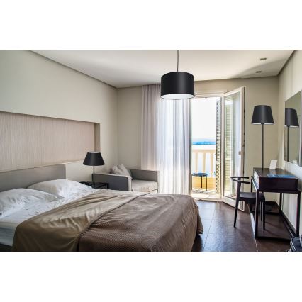 Lámpara de pie ARDEN 1xE27/60W/230V negra/blanca