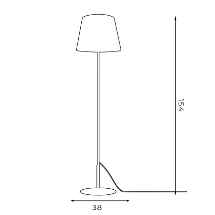 Lámpara de pie ARDEN 1xE27/60W/230V negra/blanca