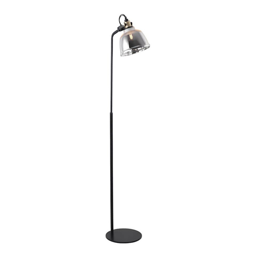 Lámpara de pie ASGARD 1xE27/11W/230V gris/negro/dorado