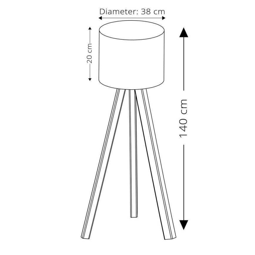 Lámpara de pie AYD 1xE27/40W/230V azul/beige
