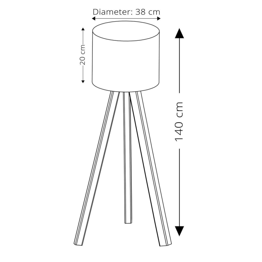 Lámpara de pie AYD 1xE27/40W/230V azul/marrón