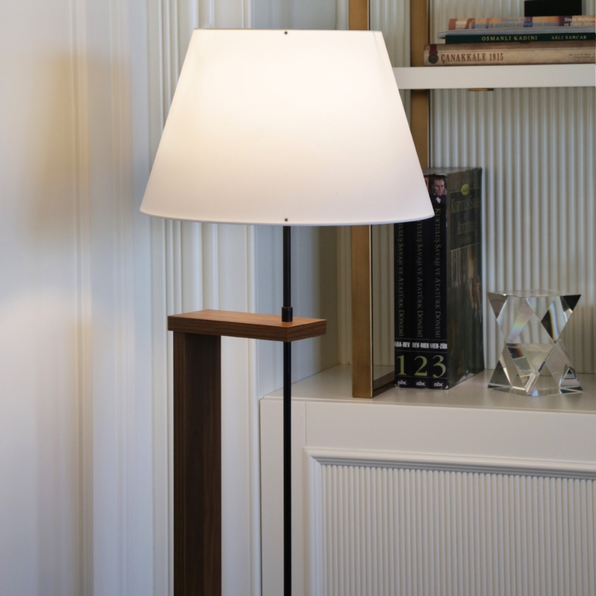 Lámpara de pie AYD 1xE27/40W/230V beige/marrón