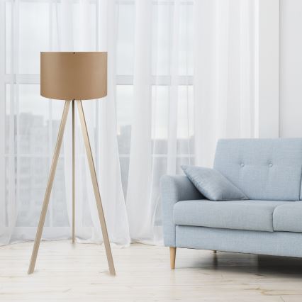 Lámpara de pie AYD 1xE27/40W/230V marrón/beige