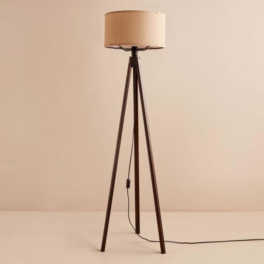 Lámpara de pie AYD 1xE27/40W/230V marrón/beige
