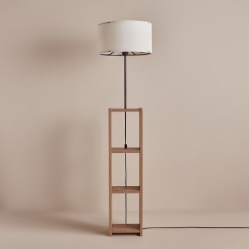 Lámpara de pie AYD 1xE27/40W/230V marrón/blanco
