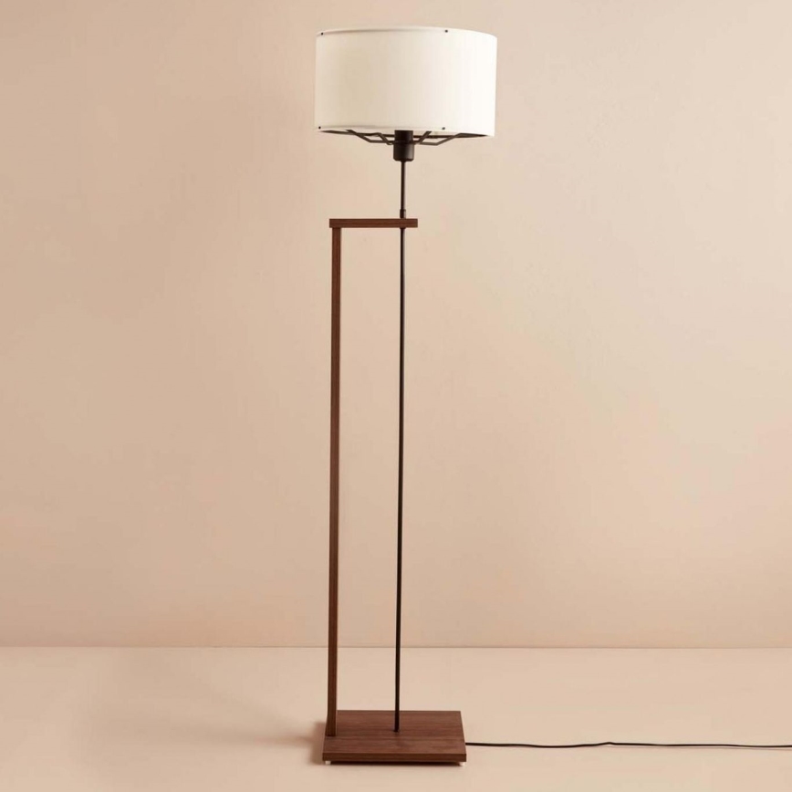 Lámpara de pie AYD 1xE27/40W/230V marrón/blanco