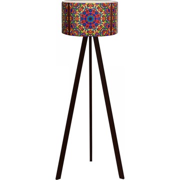 Lámpara de pie AYD 1xE27/40W/230V marrón/colorido