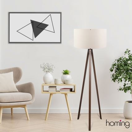 Lámpara de pie AYD 1xE27/40W/230V marrón/crema