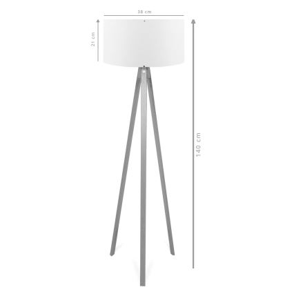 Lámpara de pie AYD 1xE27/40W/230V marrón/crema