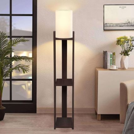 Lámpara de pie AYD 1xE27/40W/230V marrón/crema