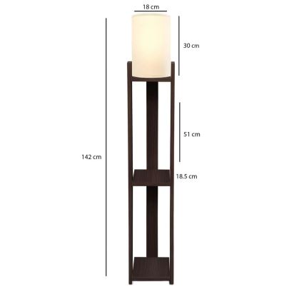 Lámpara de pie AYD 1xE27/40W/230V marrón/crema