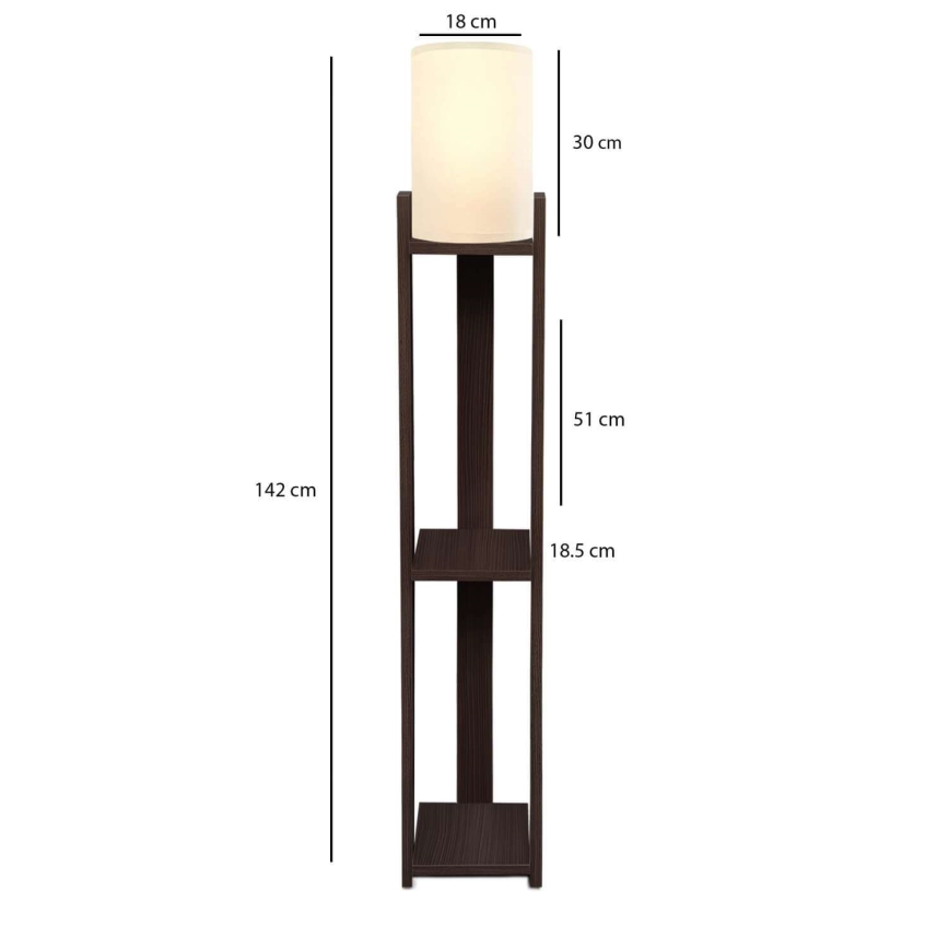 Lámpara de pie AYD 1xE27/40W/230V marrón/crema
