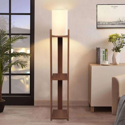 Lámpara de pie AYD 1xE27/40W/230V marrón/crema