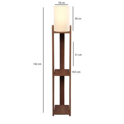 Lámpara de pie AYD 1xE27/40W/230V marrón/crema