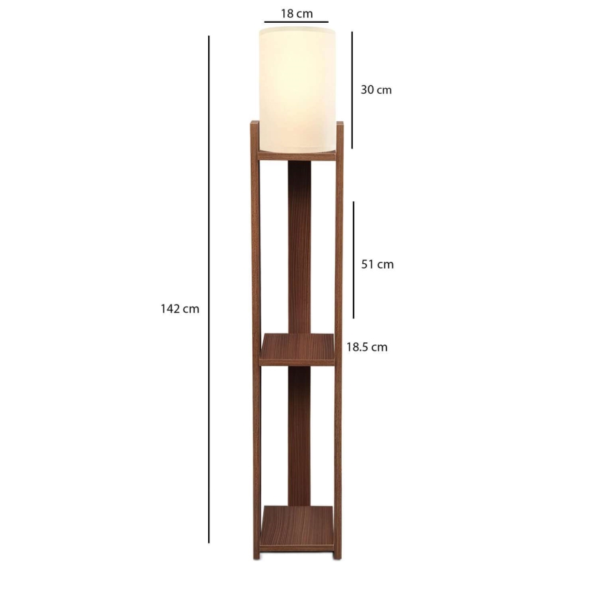 Lámpara de pie AYD 1xE27/40W/230V marrón/crema