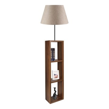Lámpara de pie AYD 1xE27/40W/230V marrón/gris
