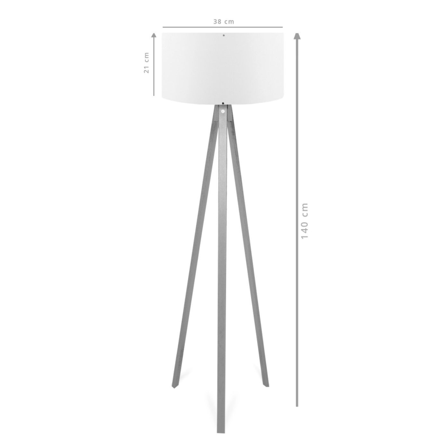 Lámpara de pie AYD 1xE27/40W/230V marrón/gris