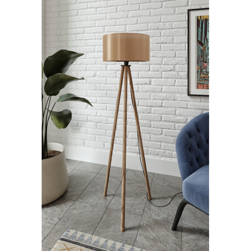 Lámpara de pie AYD 1xE27/40W/230V marrón