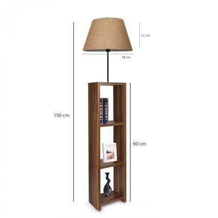 Lámpara de pie AYD 1xE27/40W/230V marrón