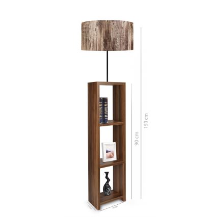 Lámpara de pie AYD 1xE27/40W/230V marrón