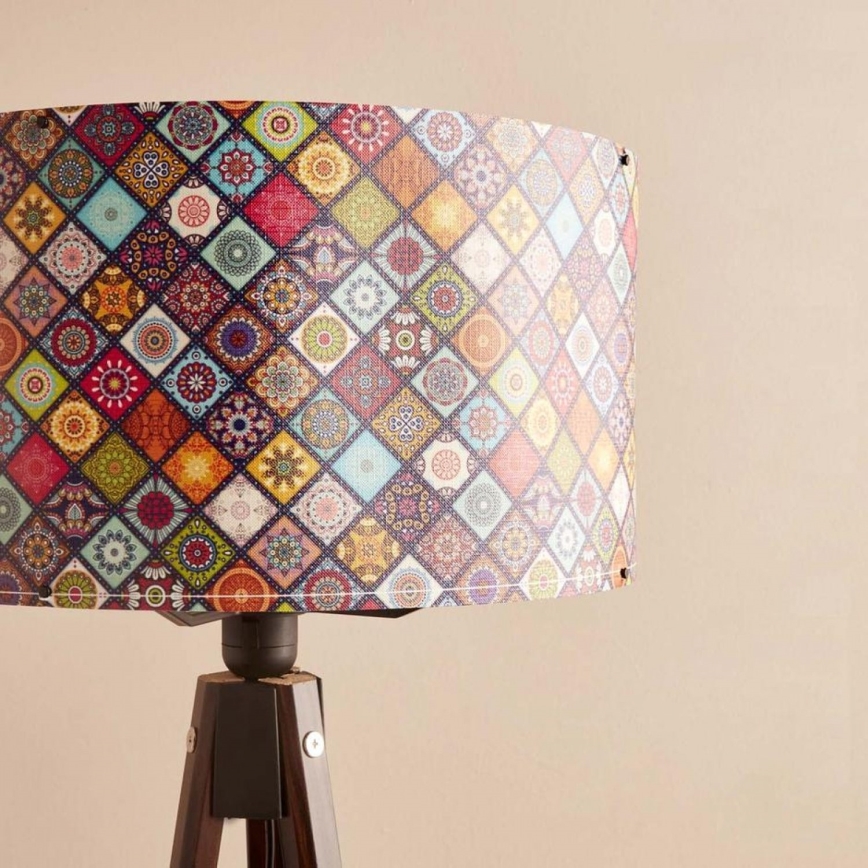 Lámpara de pie AYD 1xE27/40W/230V marrón/multicolor