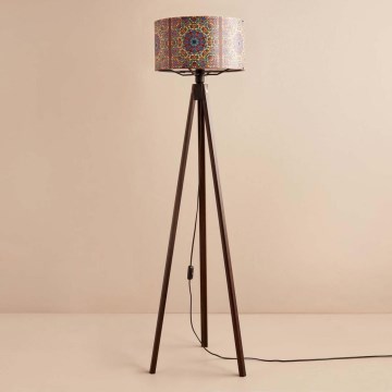 Lámpara de pie AYD 1xE27/40W/230V marrón/multicolor