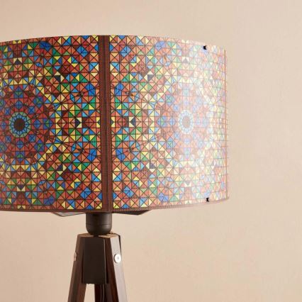 Lámpara de pie AYD 1xE27/40W/230V marrón/multicolor