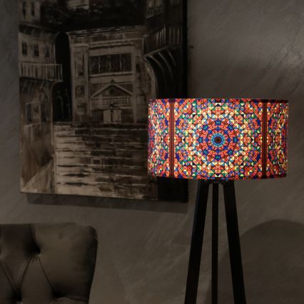 Lámpara de pie AYD 1xE27/40W/230V marrón/multicolor