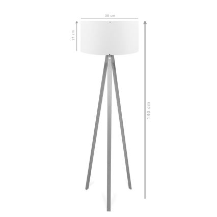 Lámpara de pie AYD 1xE27/40W/230V Marrón/Roja