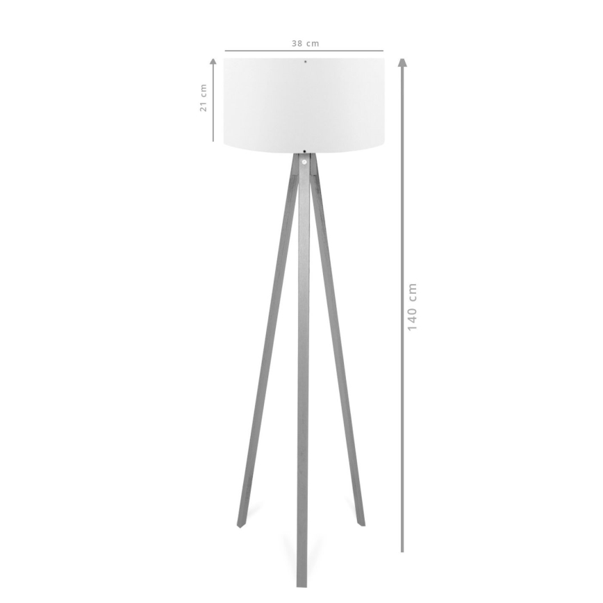Lámpara de pie AYD 1xE27/40W/230V Marrón/Roja