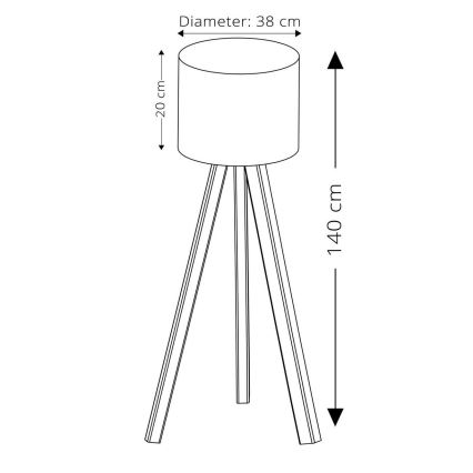 Lámpara de pie AYD 1xE27/40W/230V morada/marrón