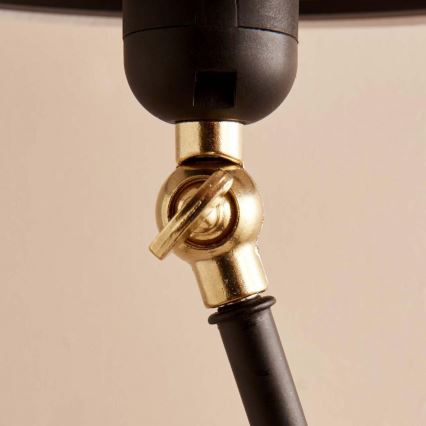 Lámpara de pie AYD 1xE27/40W/230V negra/beige