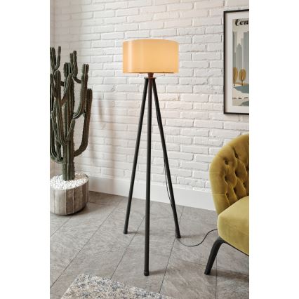 Lámpara de pie AYD 1xE27/40W/230V negra/marrón