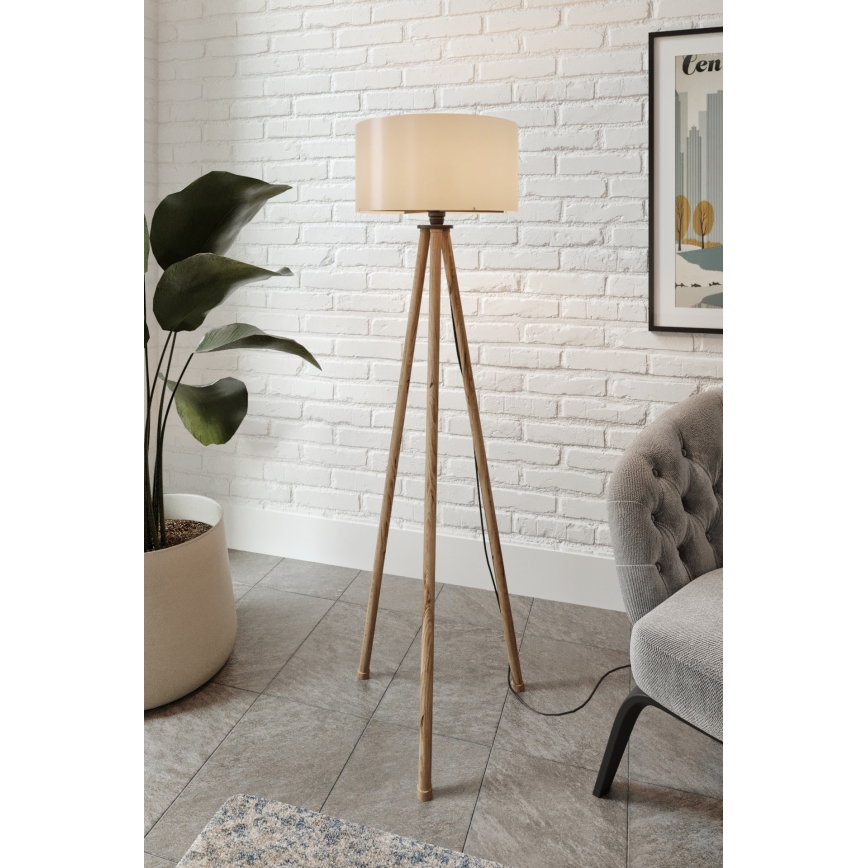 Lámpara de pie AYD 1xE27/40W/230V negra/marrón