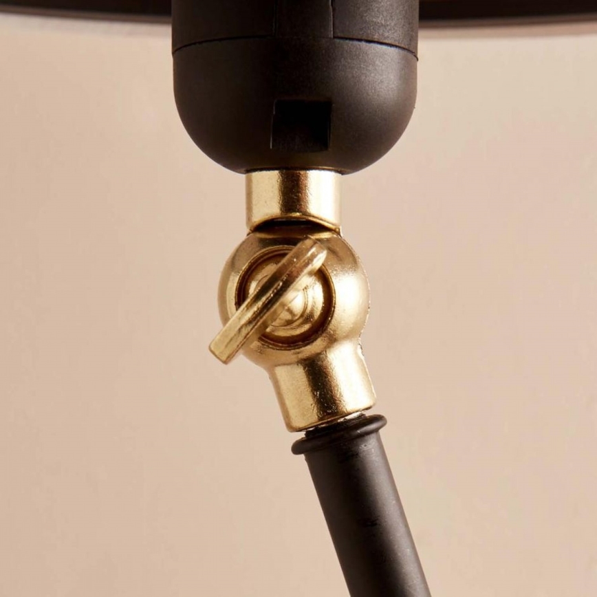 Lámpara de pie AYD 1xE27/40W/230V negra/marrón