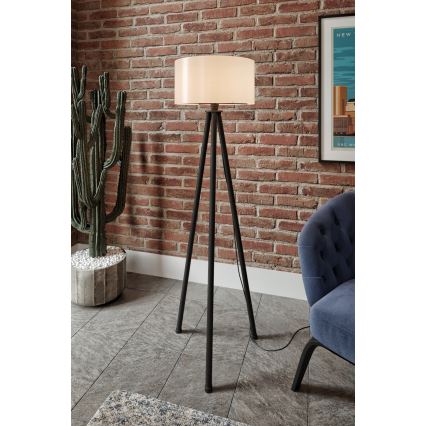 Lámpara de pie AYD 1xE27/40W/230V negro/blanco