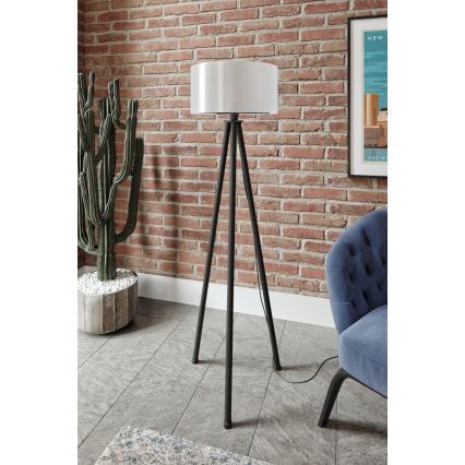 Lámpara de pie AYD 1xE27/40W/230V negro/blanco
