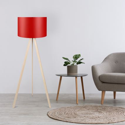 Lámpara de pie AYD 1xE27/40W/230V roja/beige