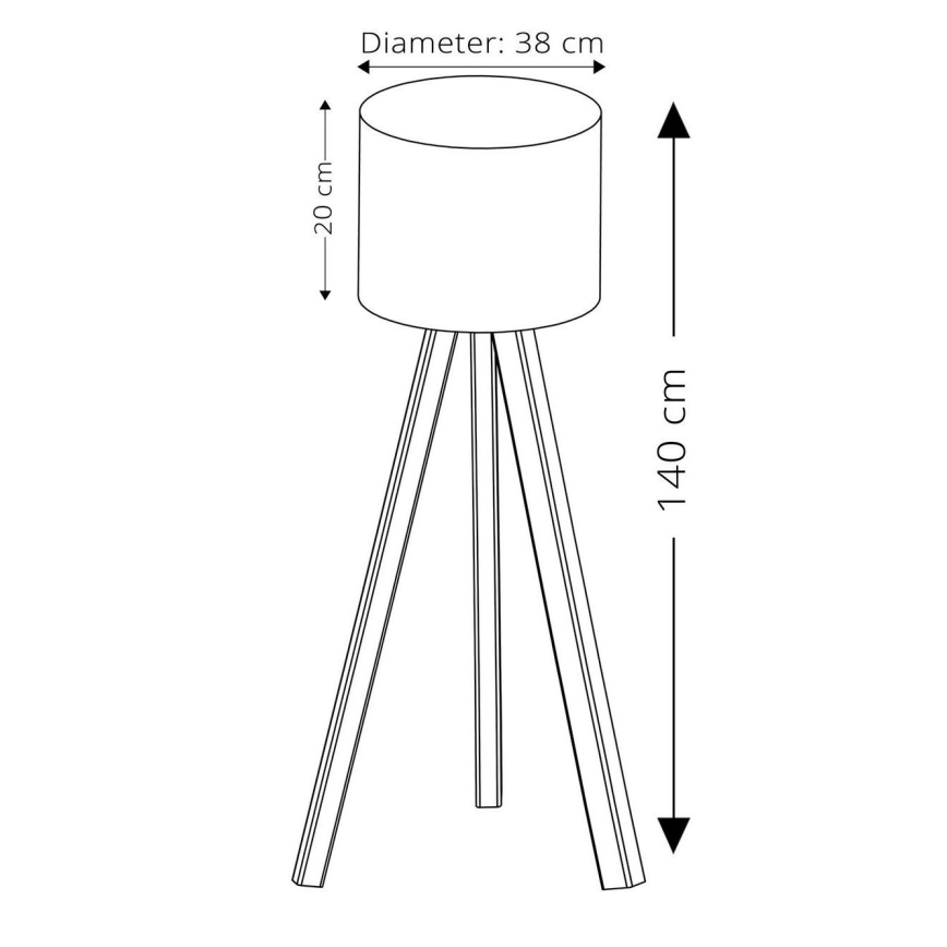 Lámpara de pie AYD 1xE27/40W/230V rosa/marrón