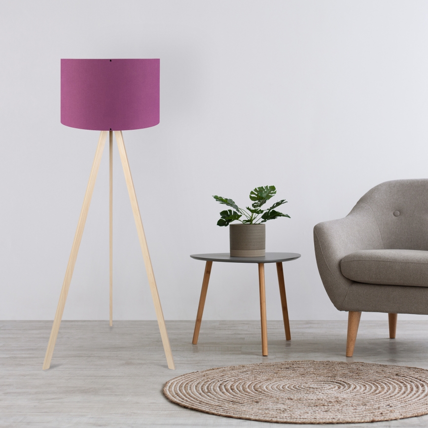 Lámpara de pie AYD 1xE27/40W/230V violeta/beige