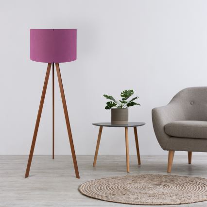 Lámpara de pie AYD 1xE27/40W/230V violeta/marrón
