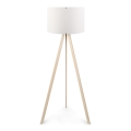 Lámpara de pie AYD 1xE27/60W/230V blanca/beige