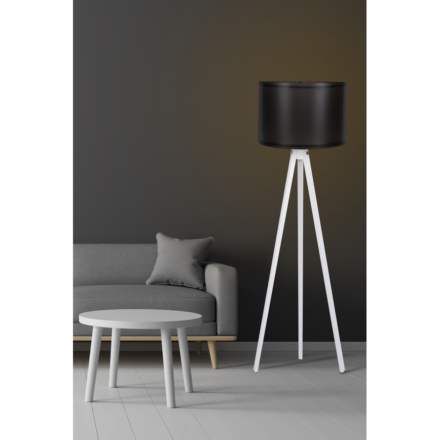 Lámpara de pie AYD 1xE27/60W/230V negro/blanco
