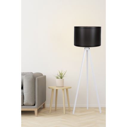 Lámpara de pie AYD 1xE27/60W/230V negro/blanco