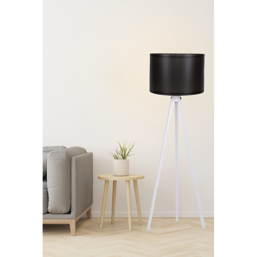 Lámpara de pie AYD 1xE27/60W/230V negro/blanco