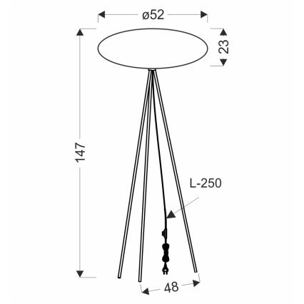 Lámpara de pie CAFEE 1xE27/40W/230V marrón/negra