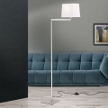 Lámpara de pie CARLTON 1xE27/40W/230V blanco/cromo mate