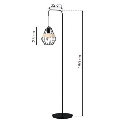 Lámpara de pie CLIF 1xE27/60W/230V